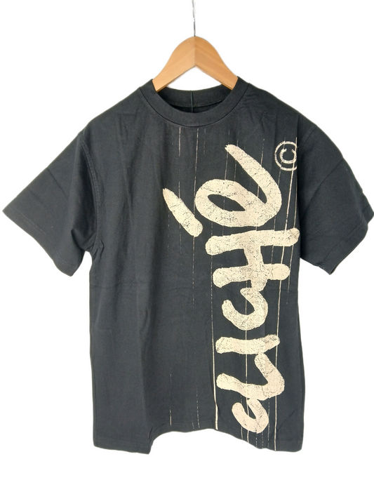 Cliché Laminated Logo Black Tan Size L S/s Vintage Shirt