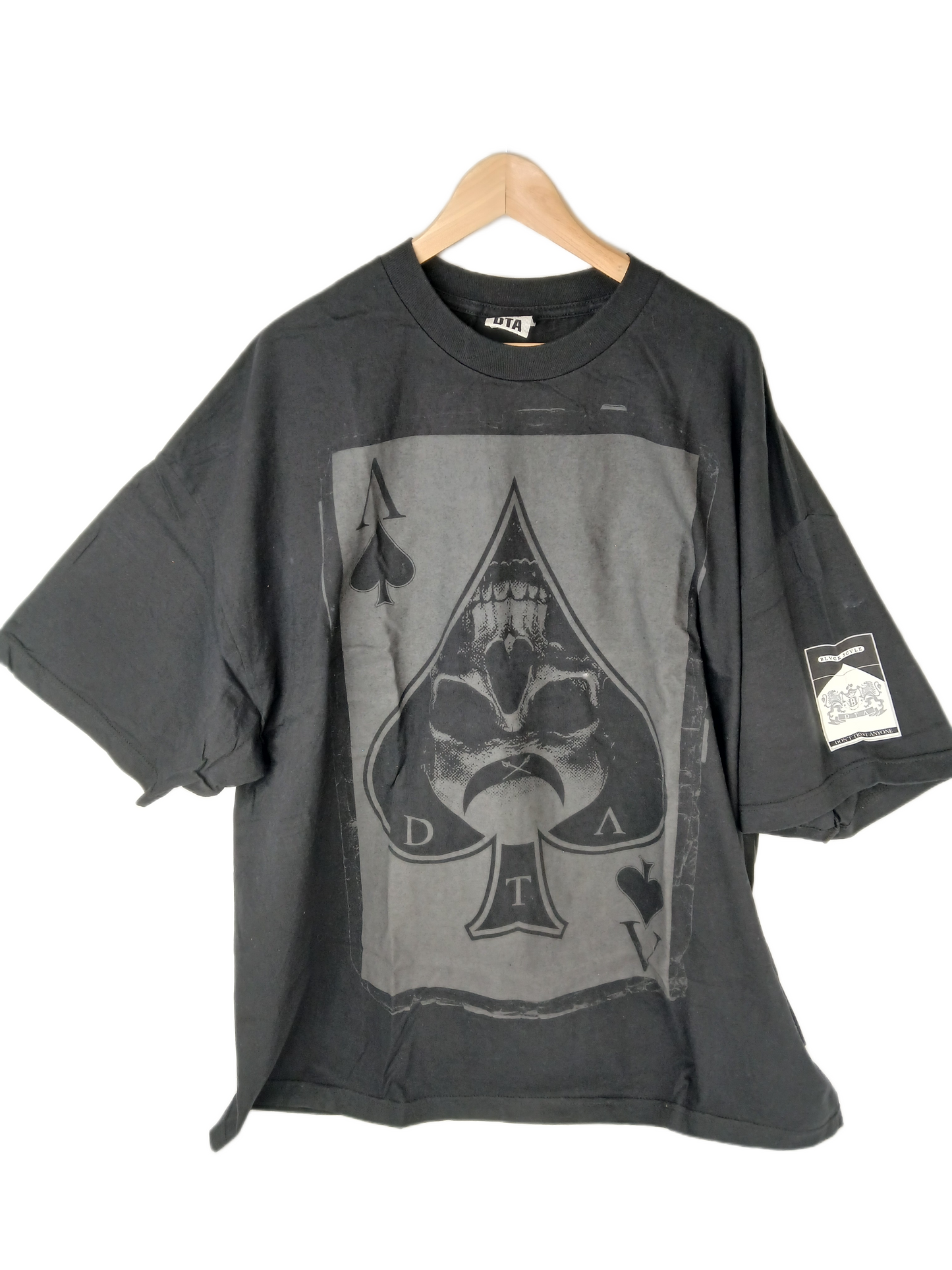 DTA Spade Skull Black Grey Size XXXL S/s Shirt