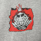 World Industries Ransom Skull Chest Logo Grey Red Black Size L S/s Shirt
