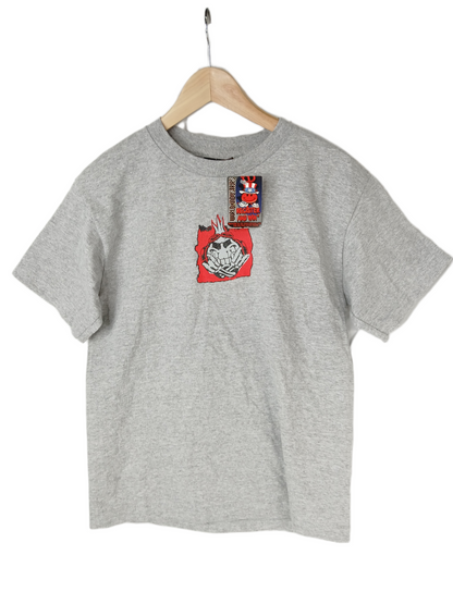 World Industries Ransom Skull Chest Logo Grey Red Black Size L S/s Shirt