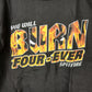 Spitfire Burn Four Ever Black Orange Silver Size L S/s Shirt