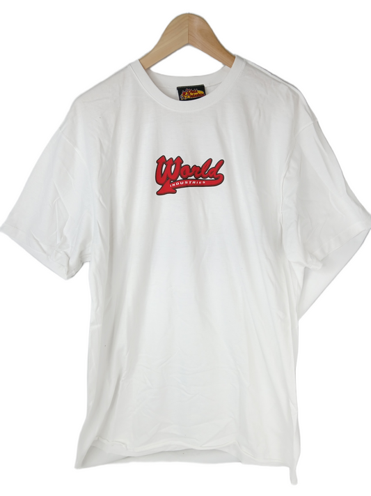 World Industries Chest Logo White Red Size XL S/s Shirt