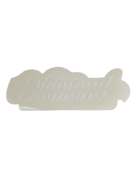 Diamond Diamond Rings Clear White 5" X 1.7" Vintage NOS Sticker
