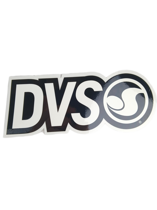 DVS Bar Logo Clear Black 7.1" X 3.1" Vintage NOS Sticker