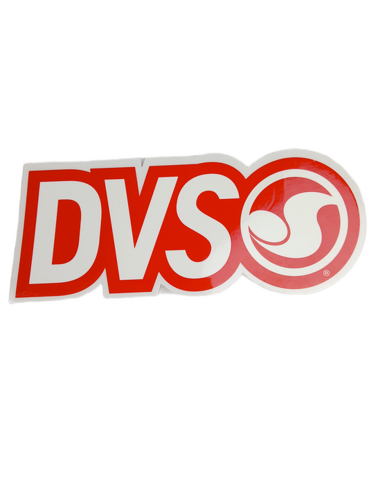 DVS Bar Logo Red White 7.1" X 3.1" Vintage NOS Sticker