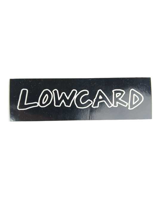 Lowcard Banner Logo Black White 3.2" X 1" Vintage NOS Sticker