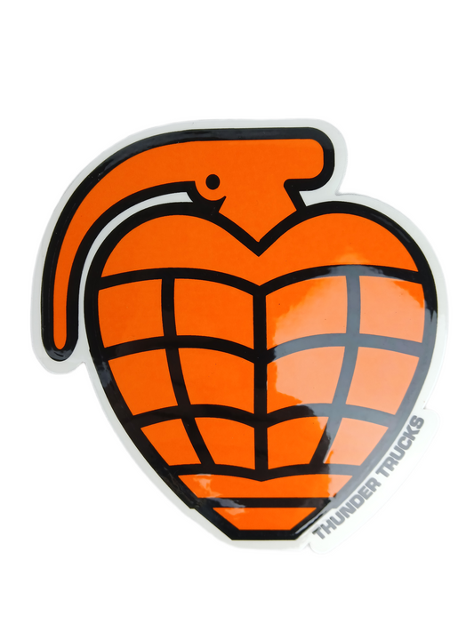 Thunder Grenade Clear Black Orange 4" X 4" Vintage NOS Sticker