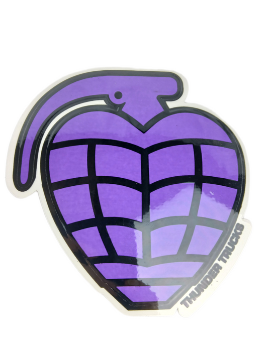 Thunder Grenade Clear Black Purple 4" X 4" Vintage NOS Sticker