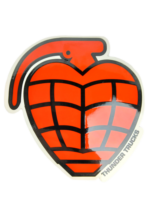 Thunder Grenade Clear Black Red 4" X 4" Vintage NOS Sticker