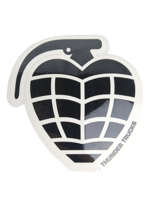 Thunder Grenade Clear White Black 4" X 4" Vintage NOS Sticker