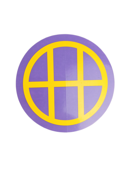 HUF Circle H Purple Gold 3" x 3" Vintage NOS Circle Sticker