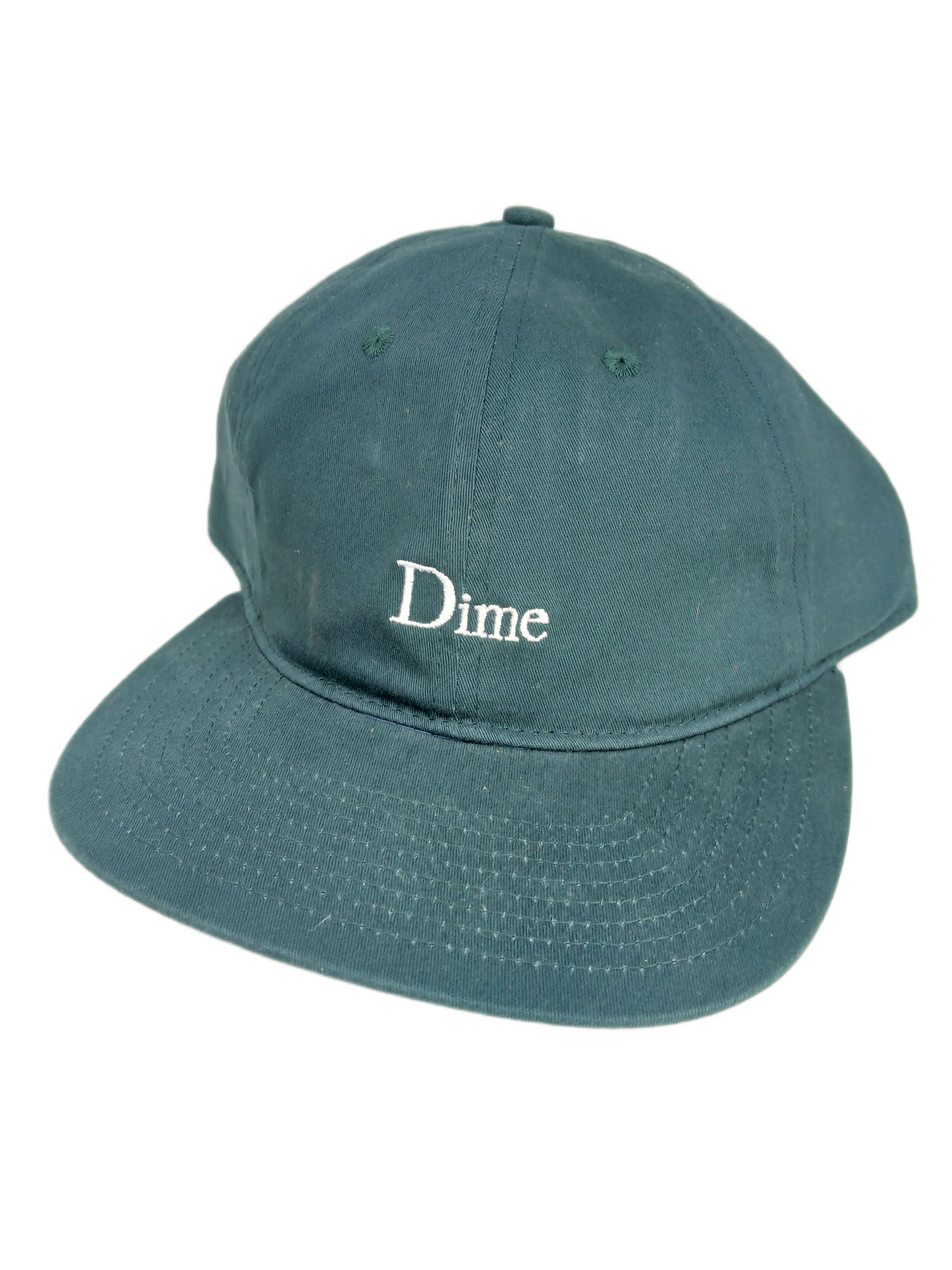 Dime Silver Dime Logo Green Adjustable One Size Fits All Snap Back Vintage Hat