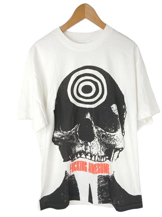 Fucking Awesome Target Skull Black White Orange Size L S/s Vintage Shirt