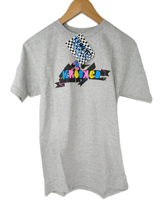 Krooked Chest Logo Grey Multi Color Size S S/s Shirt