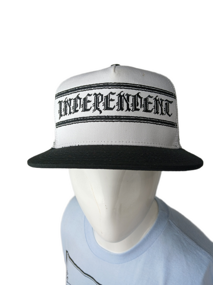 Independent Trucks Anthony Van Engelen AVE Logo Black White Mesh One Size Fits All Vintage Snap Back Trucker Hat