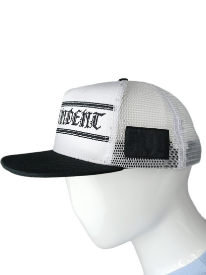 Independent Trucks Anthony Van Engelen AVE Logo Black White Mesh One Size Fits All Vintage Snap Back Trucker Hat