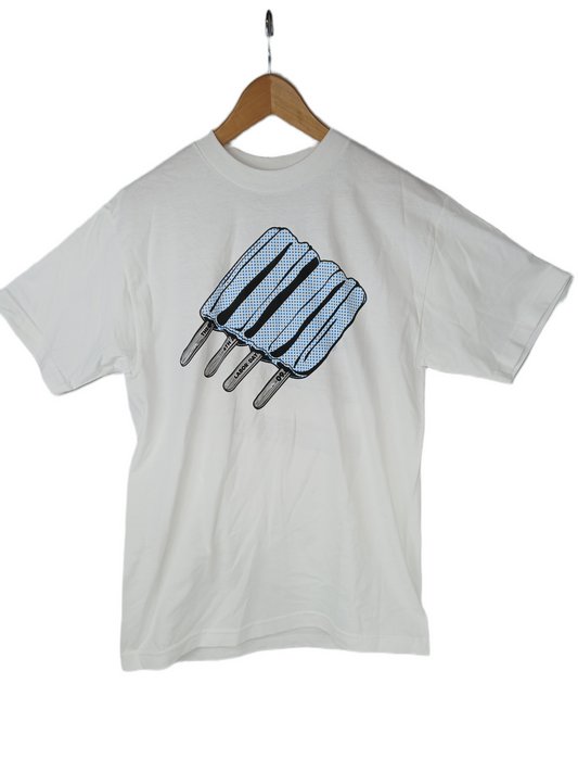 The Hundreds 4th Annual Labor Day Block Party Back Front Print Popsicles White Black Blue Size M S/s Vintage Shirt 2009