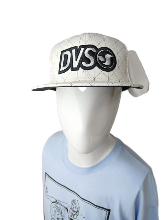 Dvs Coordinator White Black Lines Size 60cm Vintage Fitted Hat