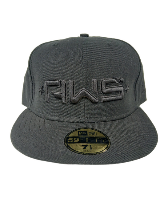 Alien Workshop X New Era AWS Logo Black Size 7 1/2 Vintage 59Fifty Fitted Hat