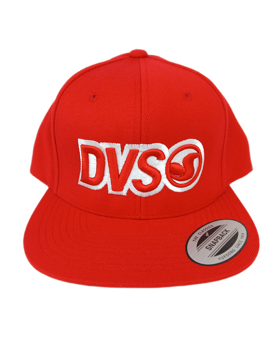Dvs Dvs OG Logo Red Silver One Size Fits All Vintage Snapback Hat