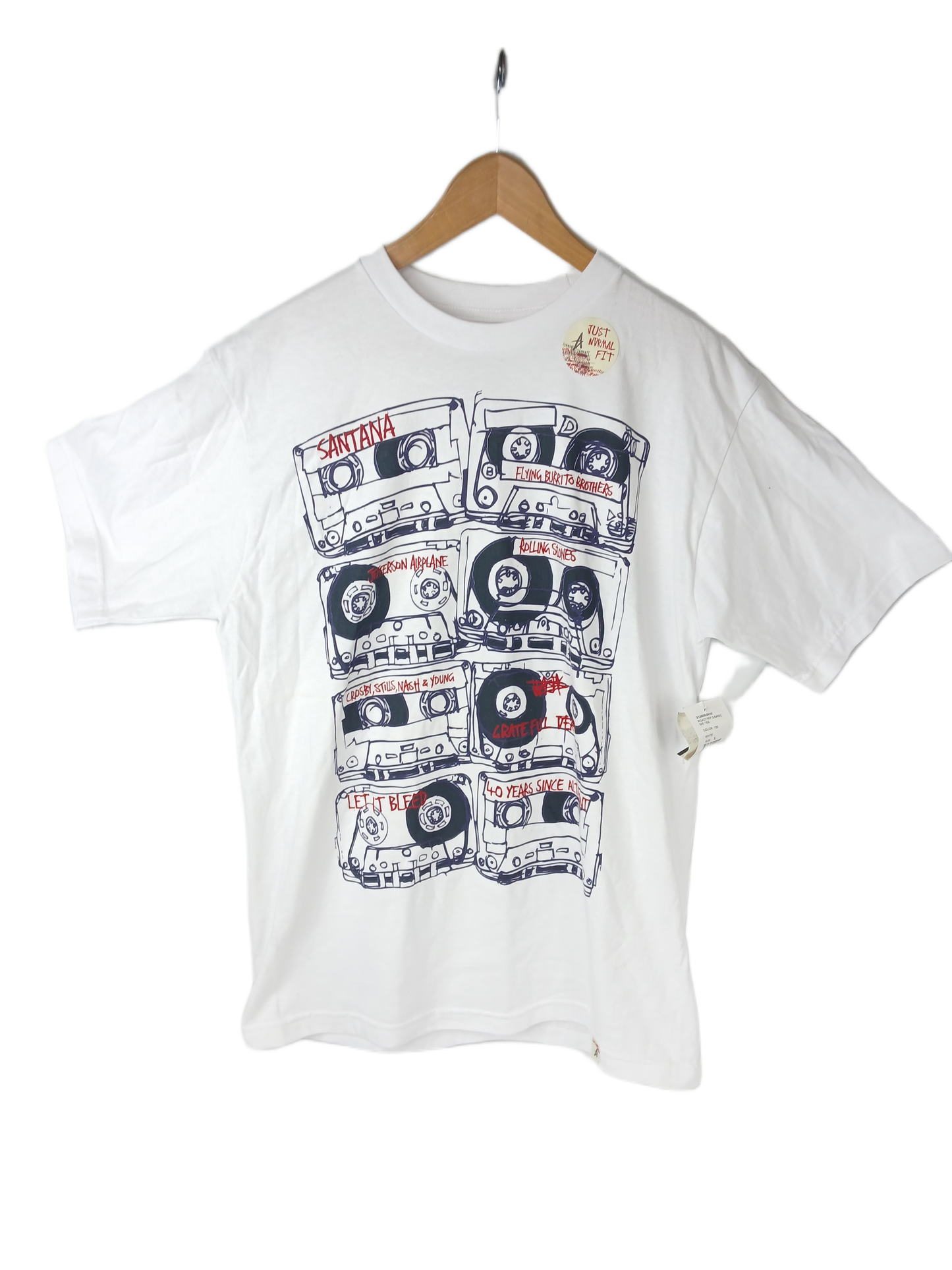 Altamont Cassettes White Purple Red Size L S/s Shirt