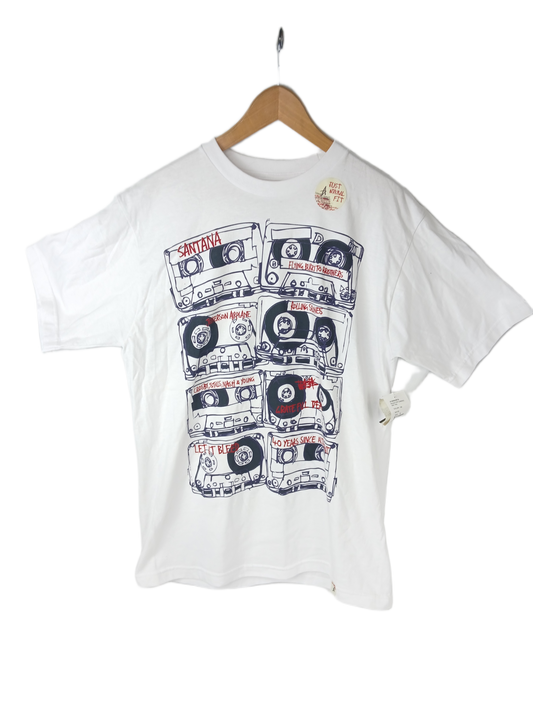 Altamont Cassettes White Purple Red Size L S/s Shirt