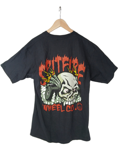 Spitfire Skull Hotrod Black White Size L S/s Shirt