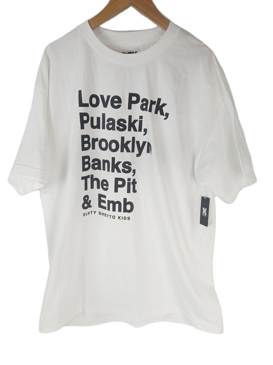 DGK Famous Spots White Black Size XL S/s Shirt
