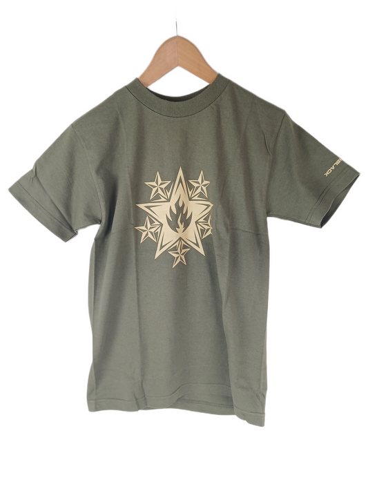 Black Label Nautical Star Army Green Tan Size S S/s Shirt