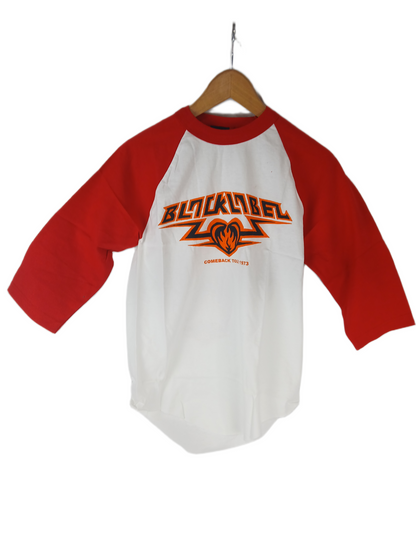 Black Label Comeback Tour 1973 White Red Orange Size S L/s Shirt
