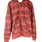 Adio Lo-Fi Contact Zip Burgundy Red Size M L/s Vintage Zip Up Hoodie