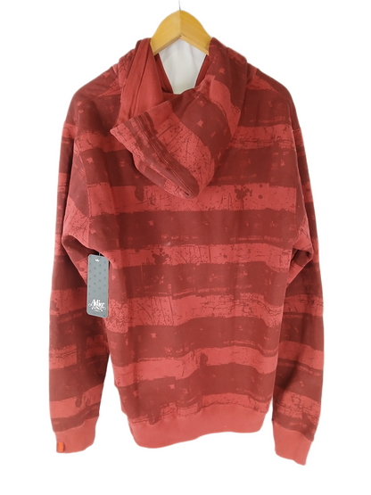 Adio Lo-Fi Contact Zip Burgundy Red Size M L/s Vintage Zip Up Hoodie