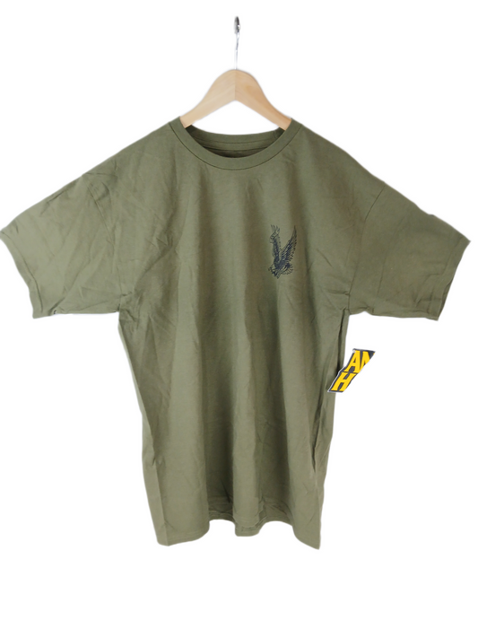 Anti-Hero Eagle Chest Print Green Black Size Large S/s Vintage Shirt