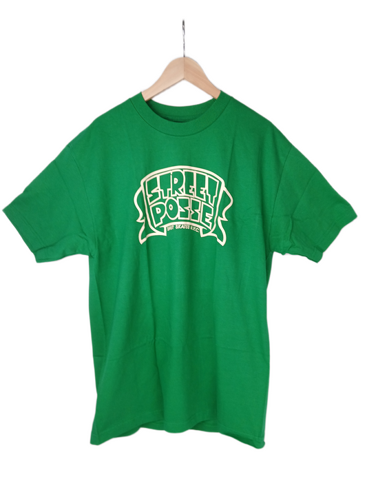Shut Shut Skates NYC Street Posse Green White Size L S/s Vintage Shirt