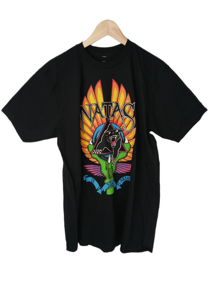 Designarium Natas Kaupus Panther Black Multi Size L S/s Vintage Shirt