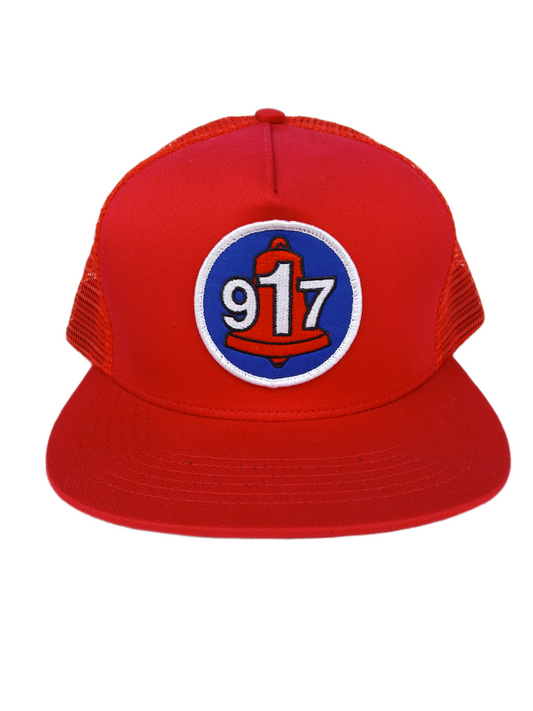 917 Bell Red Blue Silver One Size Fits All Vintage Snapback Hat