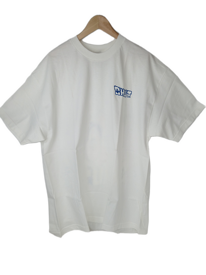 Shut Posse Jeep Back Graphic Chest Print Front Blue White Blue Size XL S/s Vintage Shirt