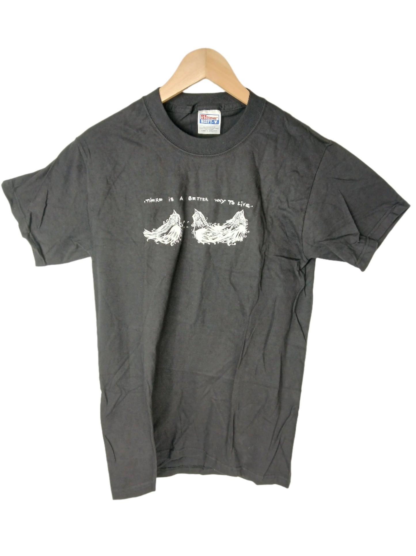 SLAP Magazine There Is A Better Way To Live Birds Black White Size S S/s Vintage Shirt 2000