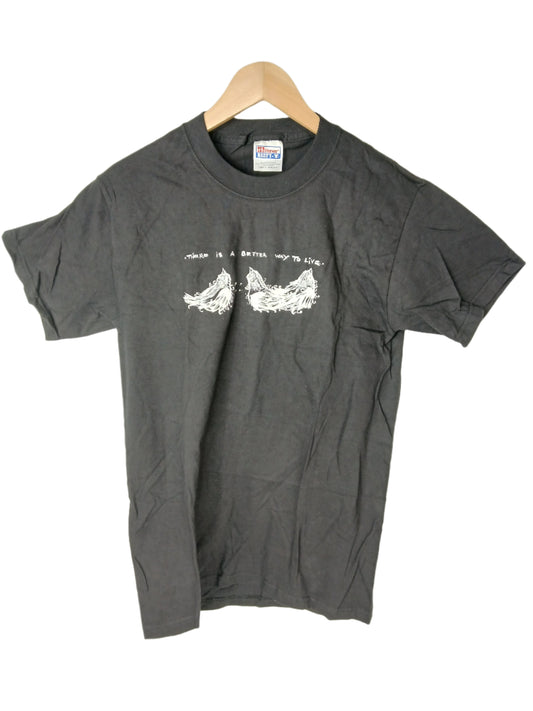 SLAP Magazine There Is A Better Way To Live Birds Black White Size S S/s Vintage Shirt 2000