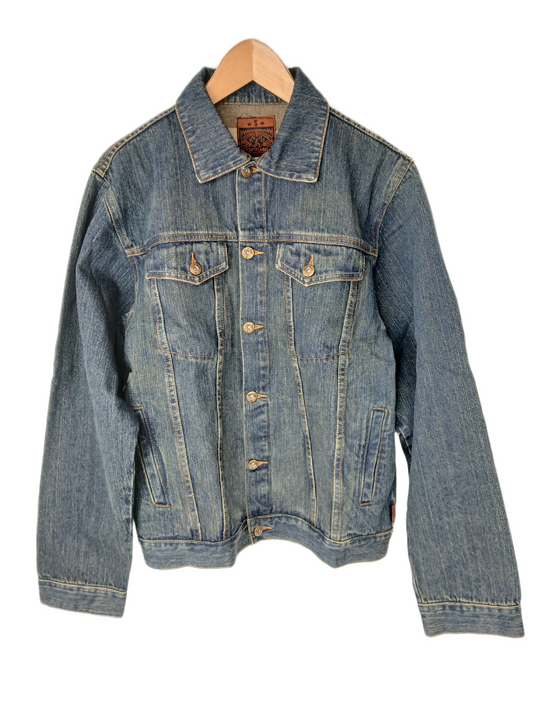Black Label Navy Blue Size M L/s Vintage Denim Jan Jacket