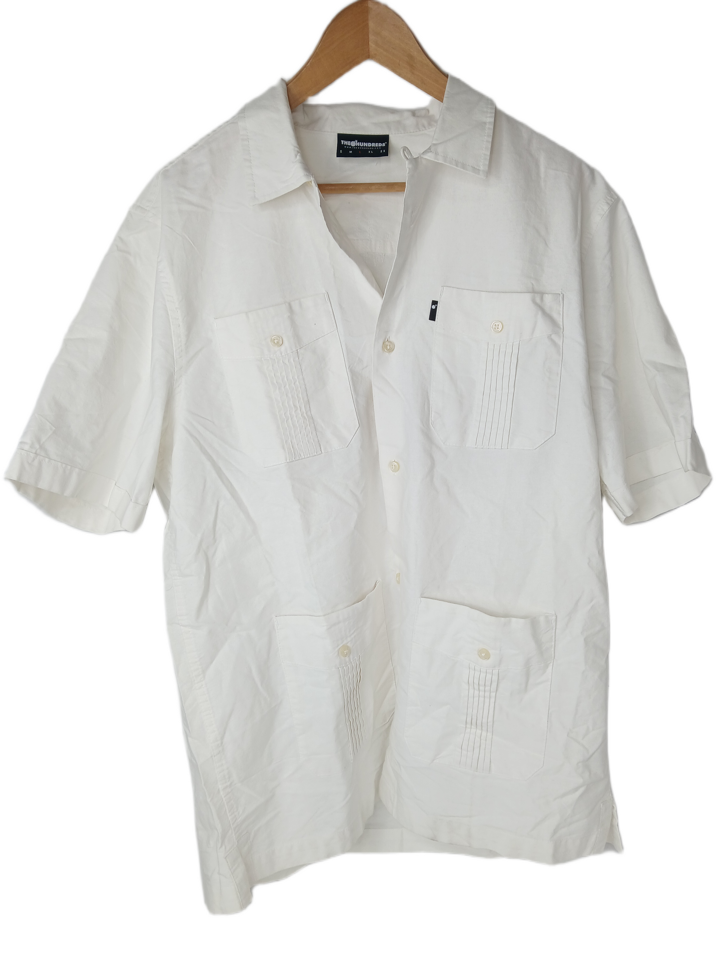The Hundreds Button Up Collared White Size L S/s Shirt