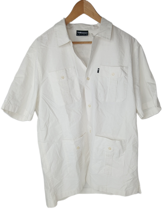 The Hundreds Button Up Collared White Size L S/s Shirt