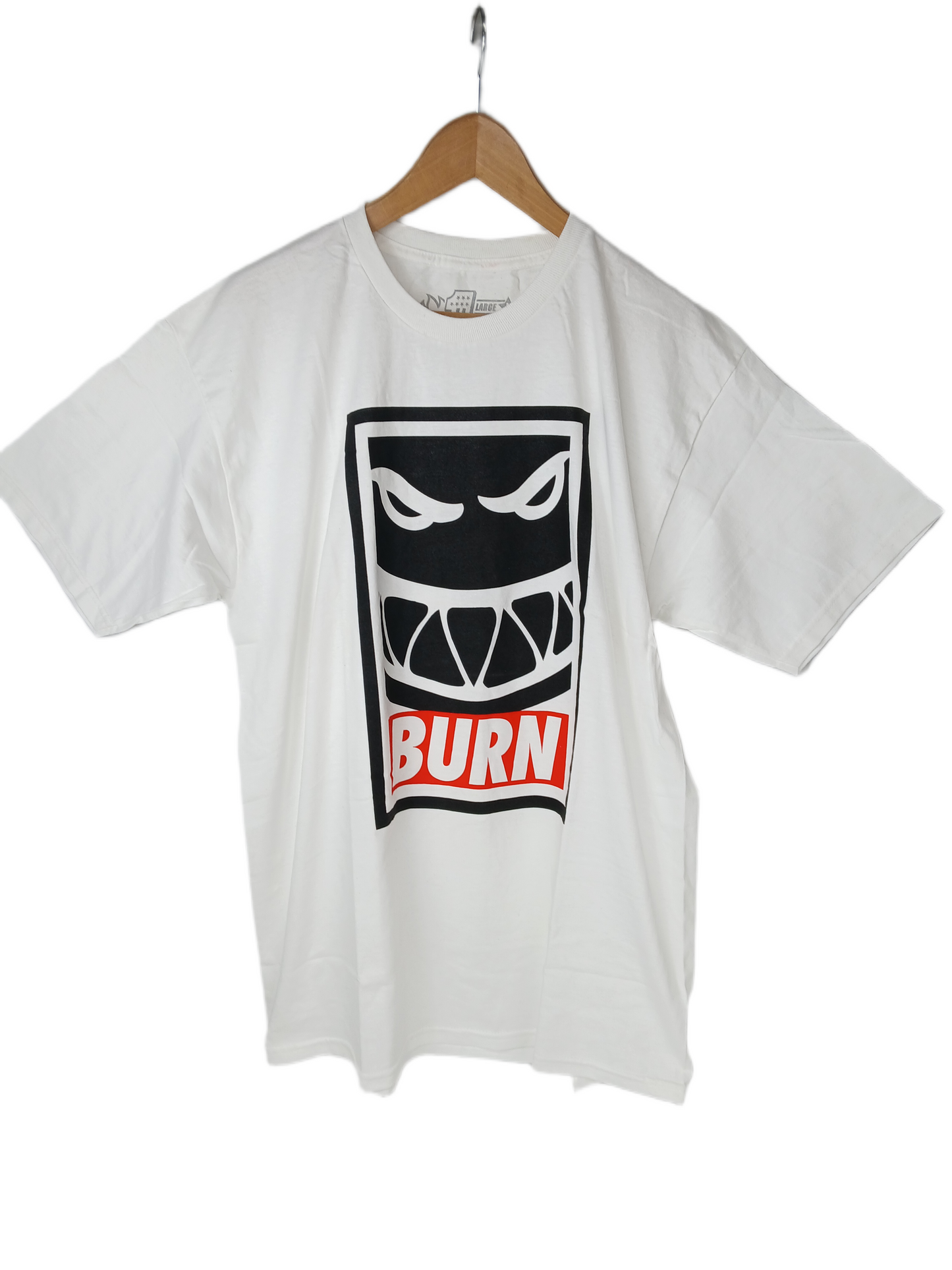 Spitfire Burn White Black Red Size L S/s Shirt