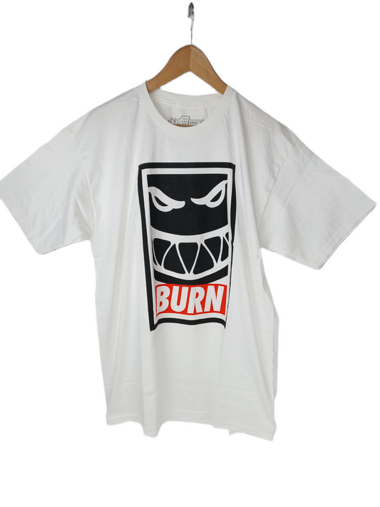 Spitfire Burn White Black Red Size L S/s Shirt