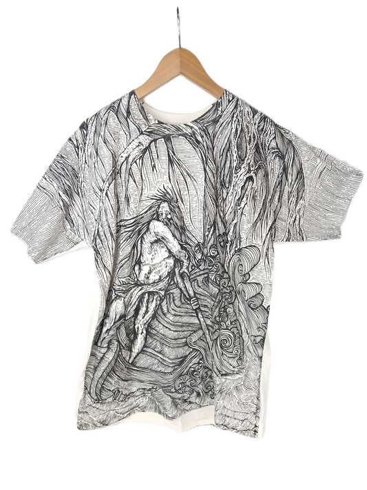 Zero Rowboat White Black Size L S/s Shirt