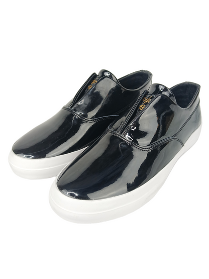 HUF Dylan Rieder Dylan Slip On Patent Blk Black Leather VC55X01 US Mens Size 6.0 Shoes