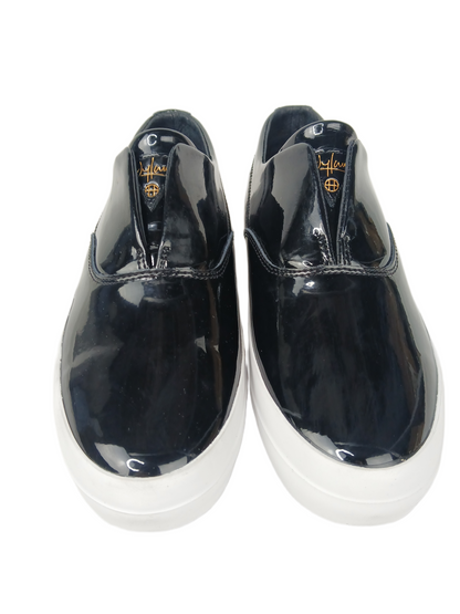 HUF Dylan Rieder Dylan Slip On Patent Blk Black Leather VC55X01 US Mens Size 6.0 Shoes
