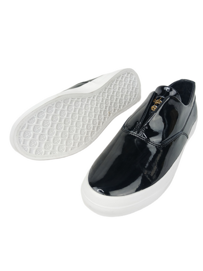 HUF Dylan Rieder Dylan Slip On Patent Blk Black Leather VC55X01 US Mens Size 6.0 Shoes