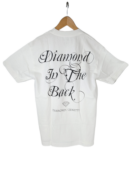 Diamond Fly White Gold Black Size M S/s Vintage Shirt