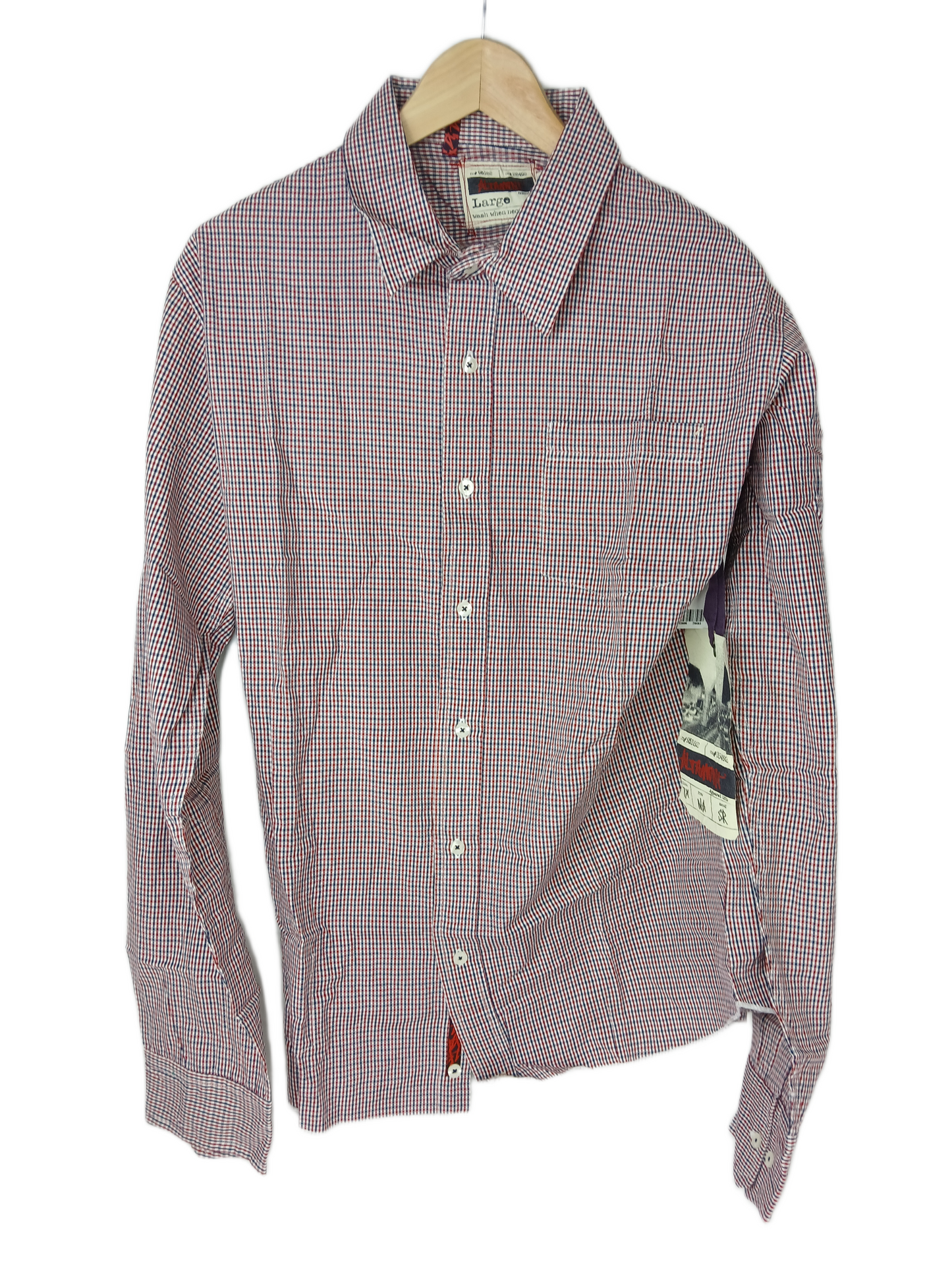 Altamont Shackle Red Plaid Mutli Size L L/s Woven Collared Button Up Shirt